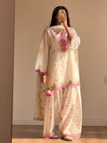 DESIGNER EMBROIDERED WORKED TOP SALWAR WITH DUPATTA