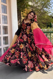New Designer Natural Silk With Digital Print Work Anarkali Suit In New Fancy Style