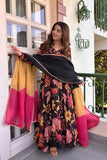 New Designer Natural Silk With Digital Print Work Anarkali Suit In New Fancy Style