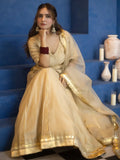 Vichitra Silk with Heavy Bids hand Embroidery Work & Back Side Zipper Top Lehenga Dupatta Set