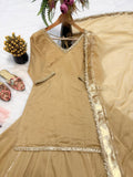 Vichitra Silk with Heavy Bids hand Embroidery Work & Back Side Zipper Top Lehenga Dupatta Set