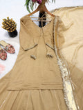 Vichitra Silk with Heavy Bids hand Embroidery Work & Back Side Zipper Top Lehenga Dupatta Set