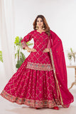 Heavy Chinon Silk Material With 5mm Sequence Embroidery Work Salwar Kameez