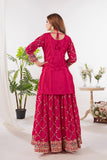 Heavy Chinon Silk Material With 5mm Sequence Embroidery Work Salwar Kameez