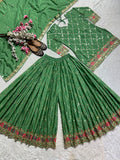 Heavy Chinon Silk Material With 5mm Sequence Embroidery Work Salwar Kameez