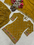 Heavy Chinon Silk Material With 5mm Sequence Embroidery Work Salwar Kameez