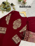 FESTIVAL SEASON WEAR BEAUTIFUL TOP PANT AND DUPATTA WITH CORDING EMBROIDERED AND DIAMOND WORKED