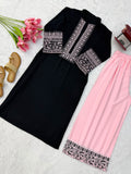 Rayon cotton with Soft Micro Cotton Lining & Intricate Thread work Co ord set