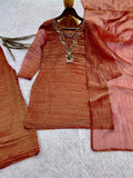 NEW VIRAL PARTY WEAR & FESTIVAL LOOK HEAVY PURE SALSA CRUSH FANCY TOP-PLAZZO WITH PRETTY DEPATTA SET