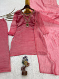 NEW VIRAL PARTY WEAR & FESTIVAL LOOK HEAVY PURE SALSA CRUSH FANCY TOP-PLAZZO WITH PRETTY DEPATTA SET
