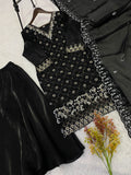 FENDY & BEADS WITH SEQUENCE EMBROIDERY & CUT WORK SALWAR KAMEEZ