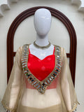 Salsa Silk with Original mirror Work Beautiful Salwar Kameez