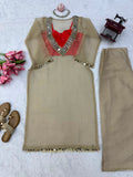 Salsa Silk with Original mirror Work Beautiful Salwar Kameez