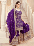 Foux Georgette with Micro Inner & thread with 9mm sequence Work Salwar Kameez