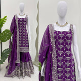 Foux Georgette with Micro Inner & thread with 9mm sequence Work Salwar Kameez