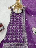 Foux Georgette with Micro Inner & thread with 9mm sequence Work Salwar Kameez