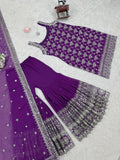 Foux Georgette with Micro Inner & thread with 9mm sequence Work Salwar Kameez