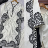 Biscuit Slub with Soft Micro Cotton Lining & Intricate Thread work Salwar Kameez