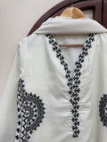 Biscuit Slub with Soft Micro Cotton Lining & Intricate Thread work Salwar Kameez