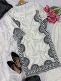 Biscuit Slub with Soft Micro Cotton Lining & Intricate Thread work Salwar Kameez