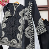 Biscuit Slub with Soft Micro Cotton Lining & Intricate Thread work Salwar Kameez