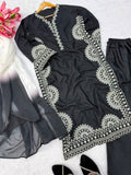 Biscuit Slub with Soft Micro Cotton Lining & Intricate Thread work Salwar Kameez