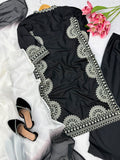 Biscuit Slub with Soft Micro Cotton Lining & Intricate Thread work Salwar Kameez