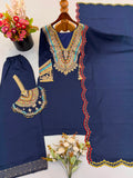 Festival special Pure Heavy Roman silk Top Bottom Dupatta Set With Purse