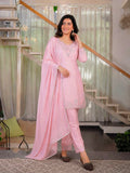 New Designer Party Wear Look Heavy Natural Crep Silk top with farshi salwar