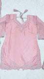 New Designer Party Wear Look Heavy Natural Crep Silk top with farshi salwar