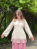 New Designer Party Wear Look Pure Roman Silk Top & Plazzo set