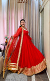 Pure Roman Silk With Embroidery Less Work With Real Mirror Work Salwar Kameez