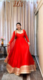 Pure Roman Silk With Embroidery Less Work With Real Mirror Work Salwar Kameez