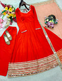 Pure Roman Silk With Embroidery Less Work With Real Mirror Work Salwar Kameez