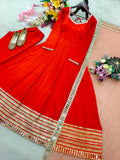 Pure Roman Silk With Embroidery Less Work With Real Mirror Work Salwar Kameez