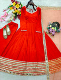 Pure Roman Silk With Embroidery Less Work With Real Mirror Work Salwar Kameez