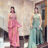 Heavy Fandy Silk with Heavy Bids Hand Work And Moti Work Salwar Kameez