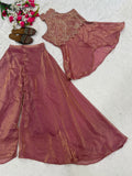 Heavy Fandy Silk with Heavy Bids Hand Work And Moti Work Salwar Kameez