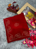 Soft Faux Blooming Georgette with Beautiful Katdana handwork Saree