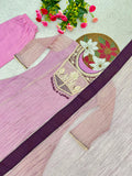 Pure SALSA SILK With Embroidery And Thread Work With Hand Stitched Beads And Latkan Work Salwar Kameez