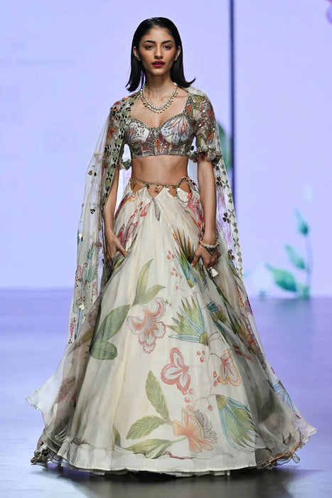 Premium Taby Silk Lehenga Embellished With Beautiful Handwork With Heavy Cancan