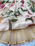 Premium Taby Silk Lehenga Embellished With Beautiful Handwork With Heavy Cancan