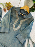 DESIGNER SHIRT PANT WITH HAND EMBROIDERED SHRUG