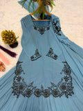New Premium Quality With Embroidery Sequence Worked Top-Sharara and Dupatta Set