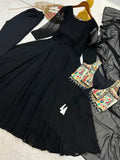 Elegant New Designer Anarkali Gown 3 piece Set With Beautiful Position Worked Koti