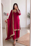 Heavy Chinon Silk with Embroidery & Sequins Work Beautiful Salwar Kameez
