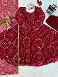 Digital printed Fabric with Fancy Lace attached Beautiful Salwar Kameez