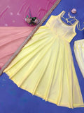 Faux Georgette with Soft Micro Cotton Lining & Fancy Lace Beautiful Salwar Kameez