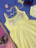 Faux Georgette with Soft Micro Cotton Lining & Fancy Lace Beautiful Salwar Kameez