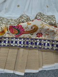 Premium Faux Georgette Lehenga Embellished With Beautiful Sequins Work And Foil Mirror Work